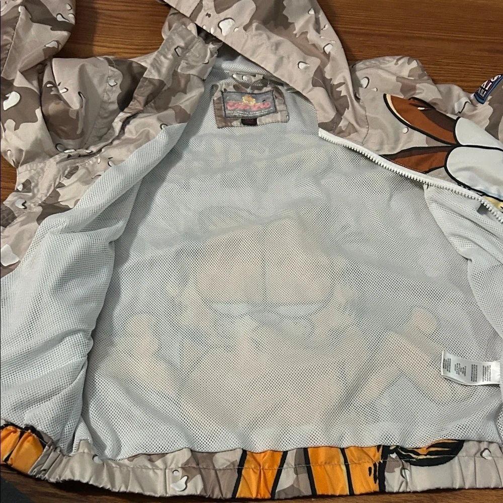 GARFIELD Boys Girls Light Weight Hooded JACKET Coat‎ Hoodie Size 14 HTF Linned